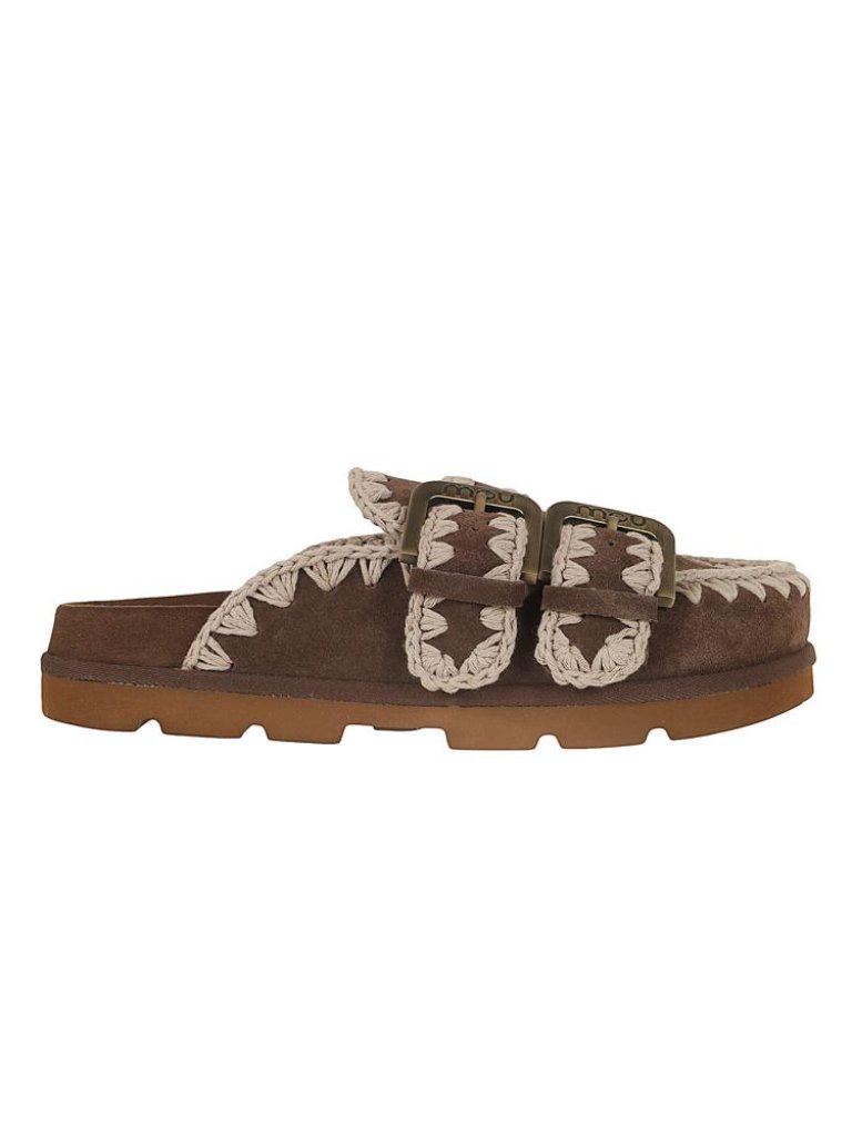 Mou Suede Leather Sabot Sandals It 38 Women